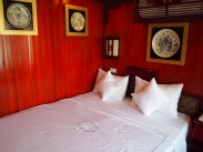 my cabin on a junk in Halong Bay, Vietnam