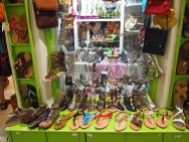 a shoe store in Stantorini